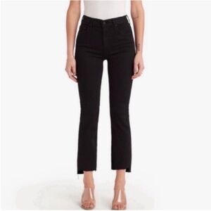 MOTHER stunner zip ankle step fray size 25 BLACK
